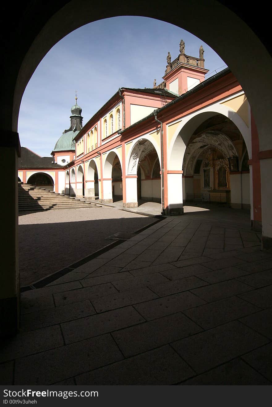 Holy shrine,sanctum,head gateway,church,Czech republic,Europe. Holy shrine,sanctum,head gateway,church,Czech republic,Europe