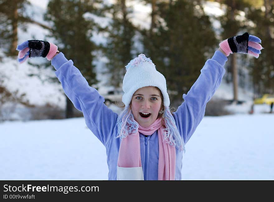 Girl in winter