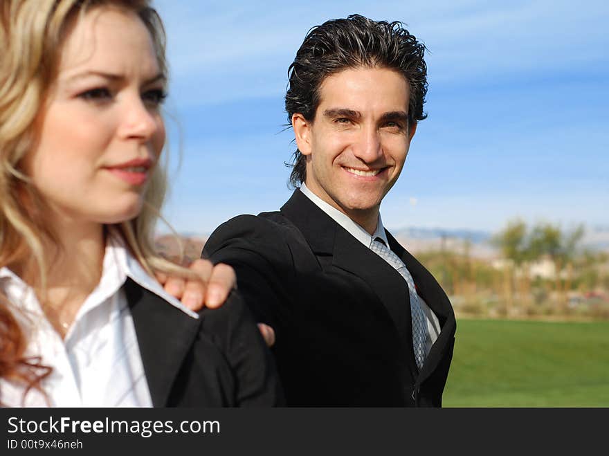 Portrait of a confident and successful business team posing together