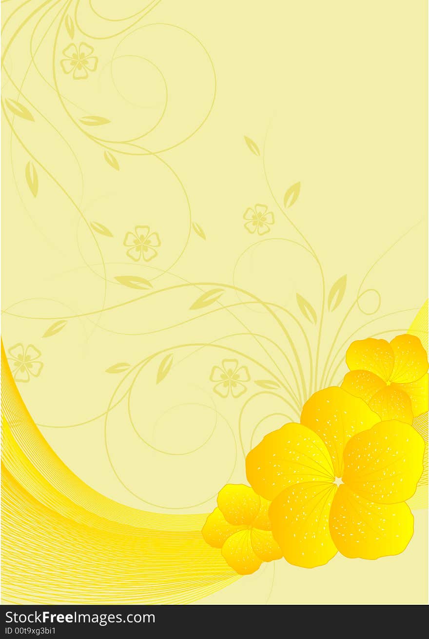 Abstract floral background. Vector illustration.