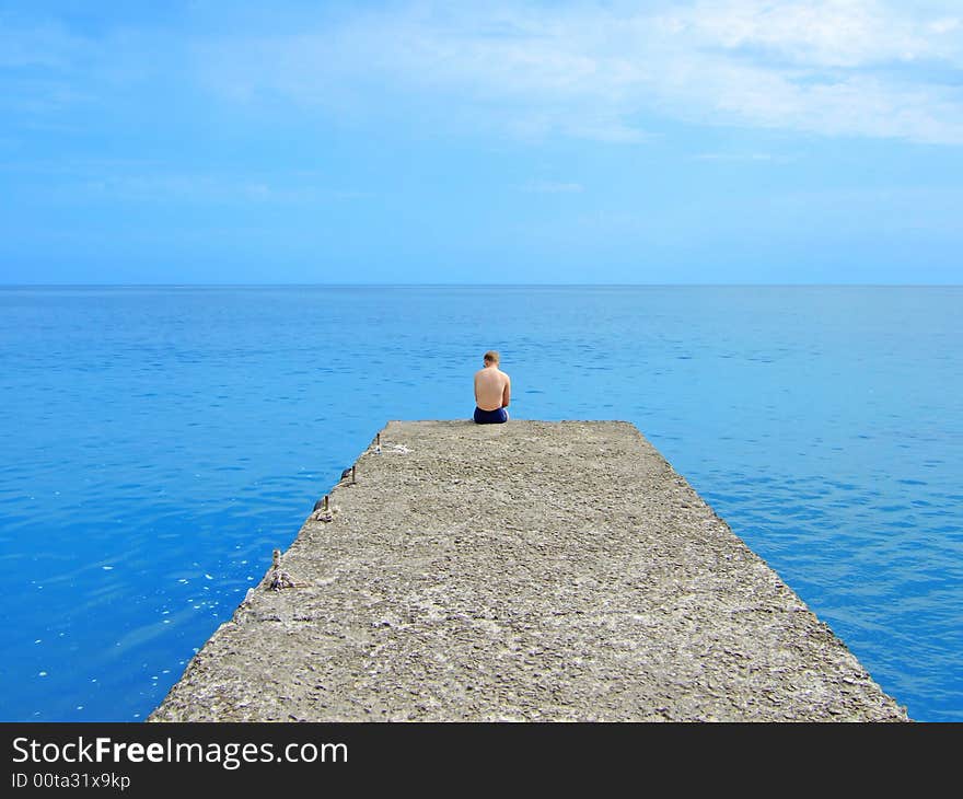 Man on the pier