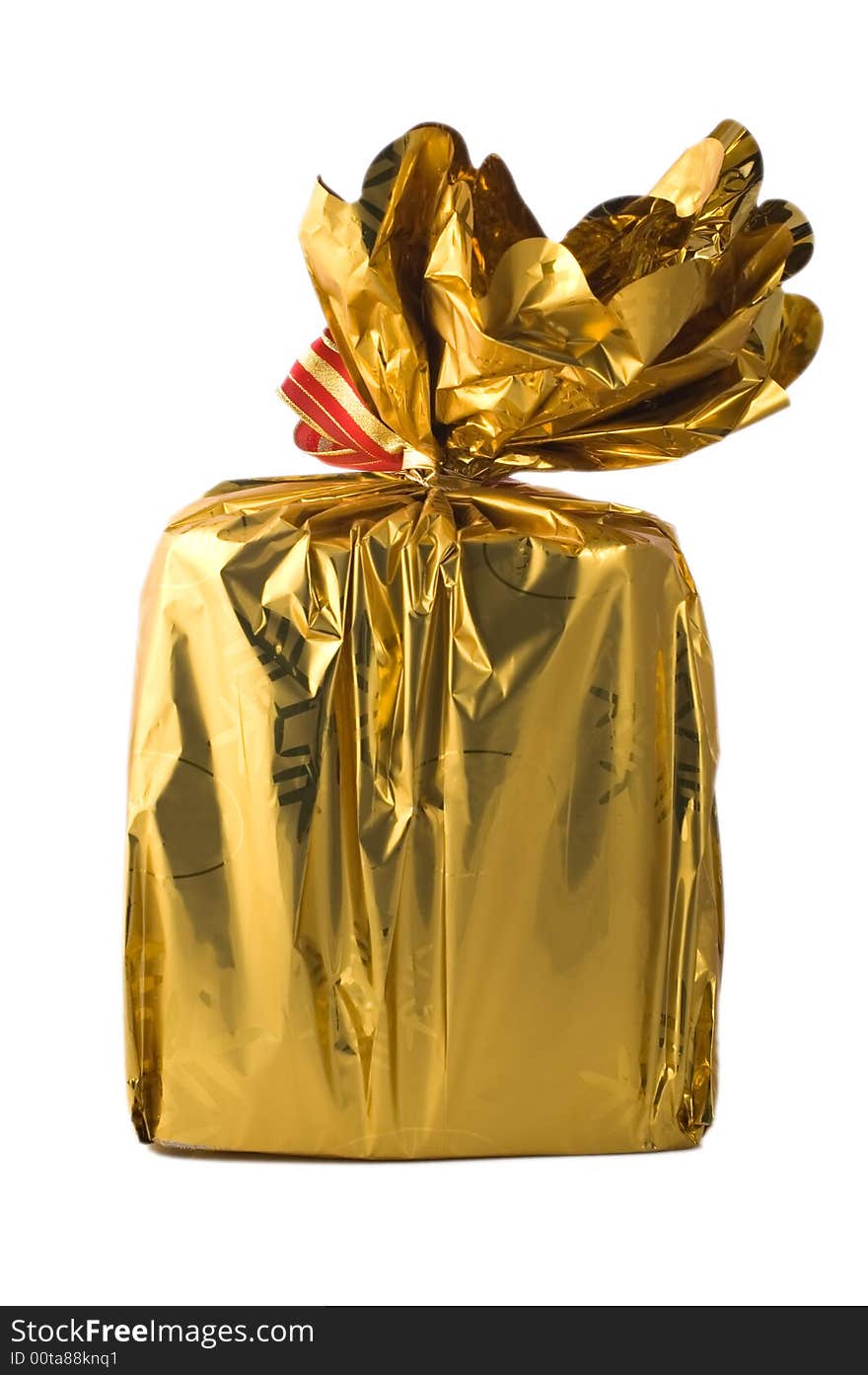 Present  wrapped in golden paper