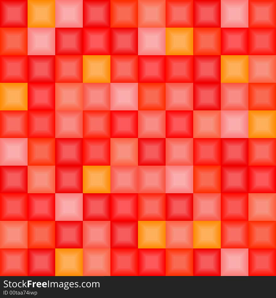 Red 3d tiles - seamless vector pattern. Red 3d tiles - seamless vector pattern