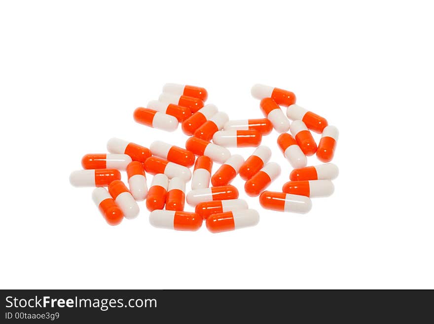 White-orange pills