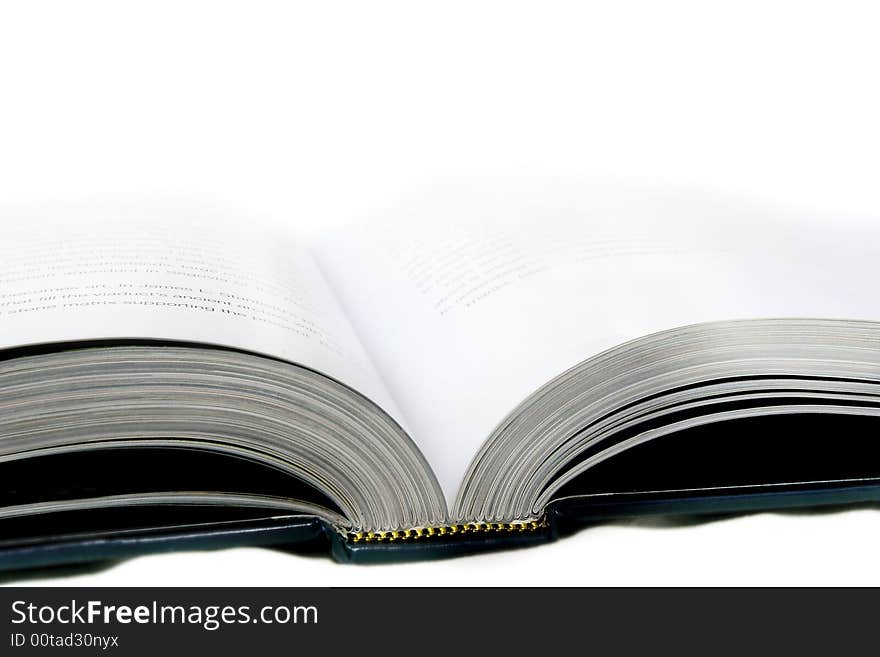 Close up of open book, shallow DOF