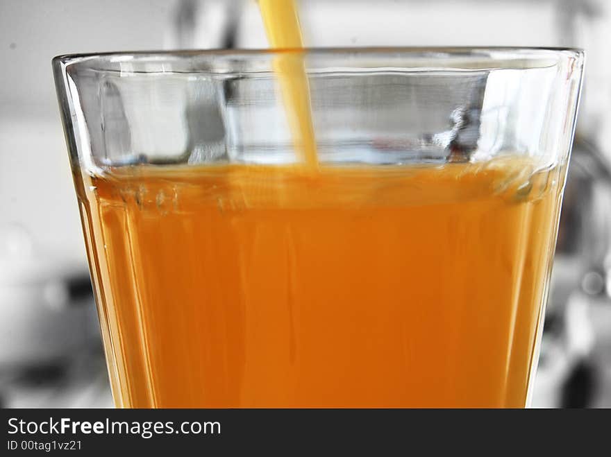 Glass of orange juice