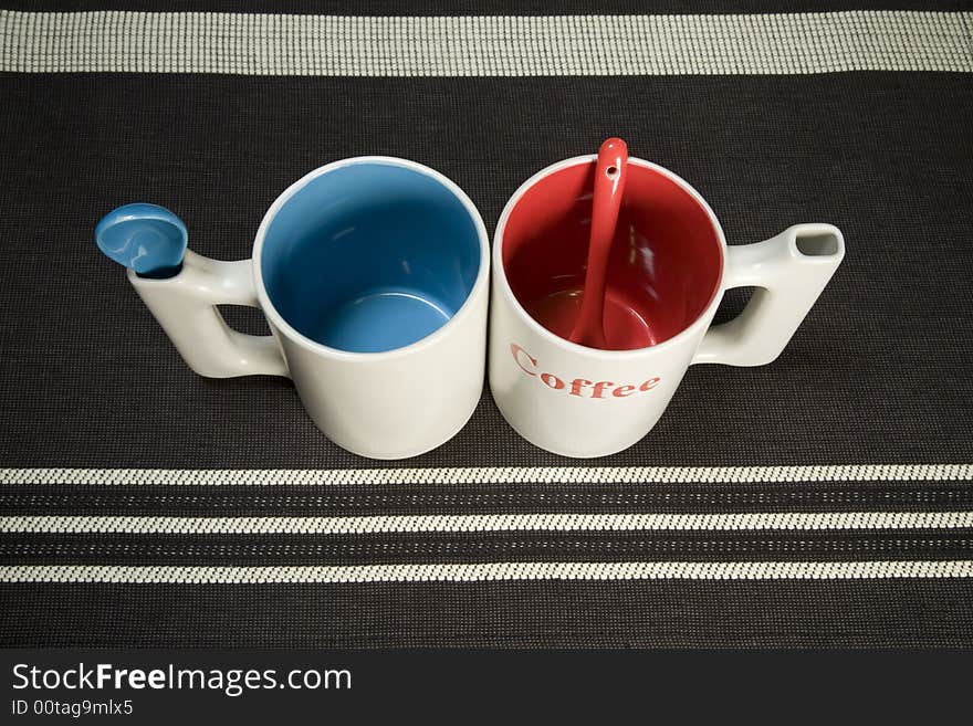 Color Coffee Mugs. Food and Drinks Series.