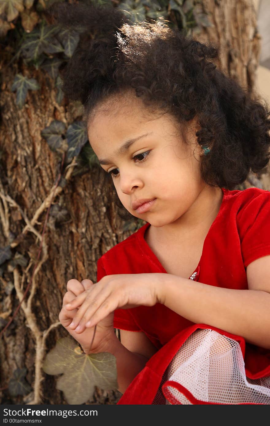 Young beautiful multiracial girl with afro hairstyle. Young beautiful multiracial girl with afro hairstyle