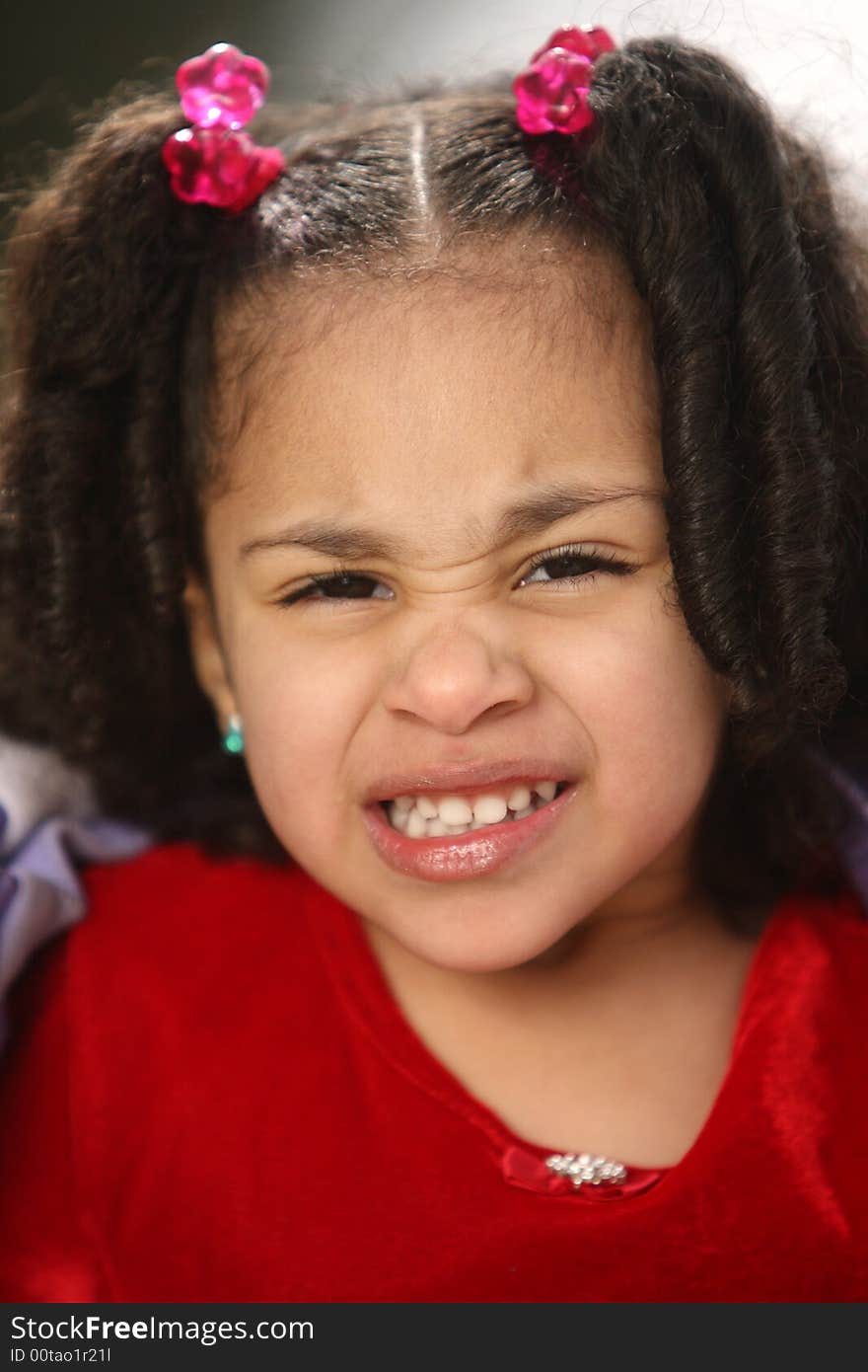 Young beautiful multiracial girl with afro hairstyle. Young beautiful multiracial girl with afro hairstyle