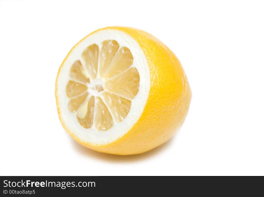 Lemon on the white isolated background