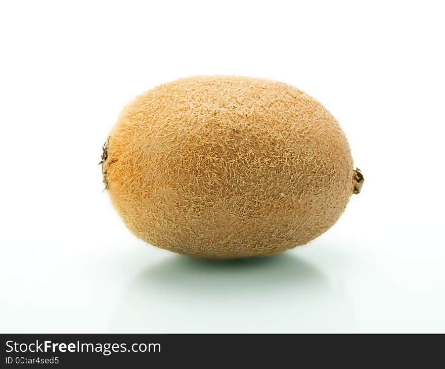 Kiwi fruit on a white background