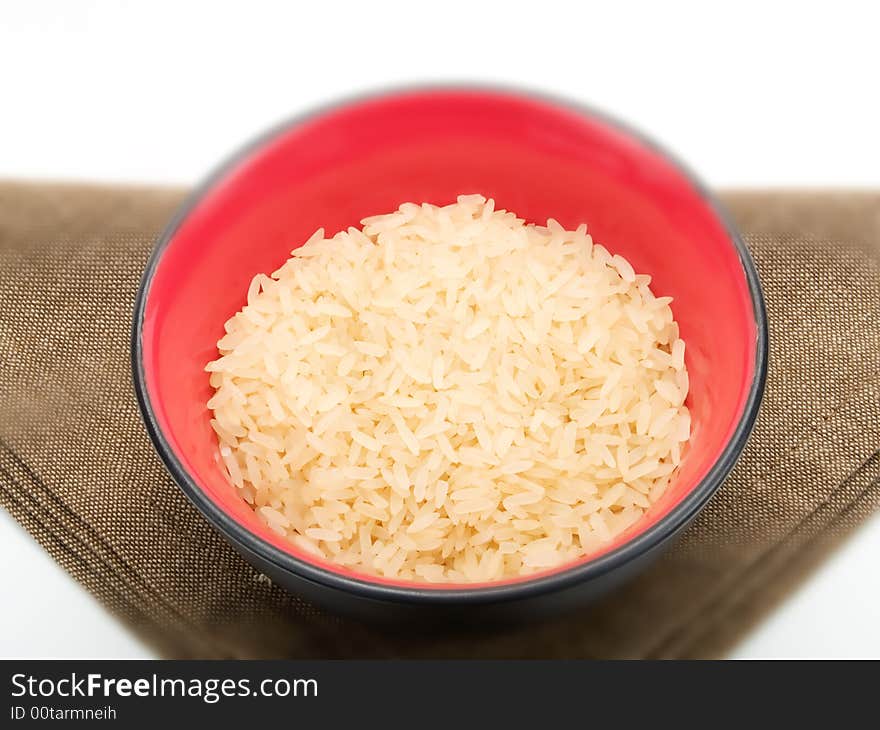 Bowl of rice in a kitchen