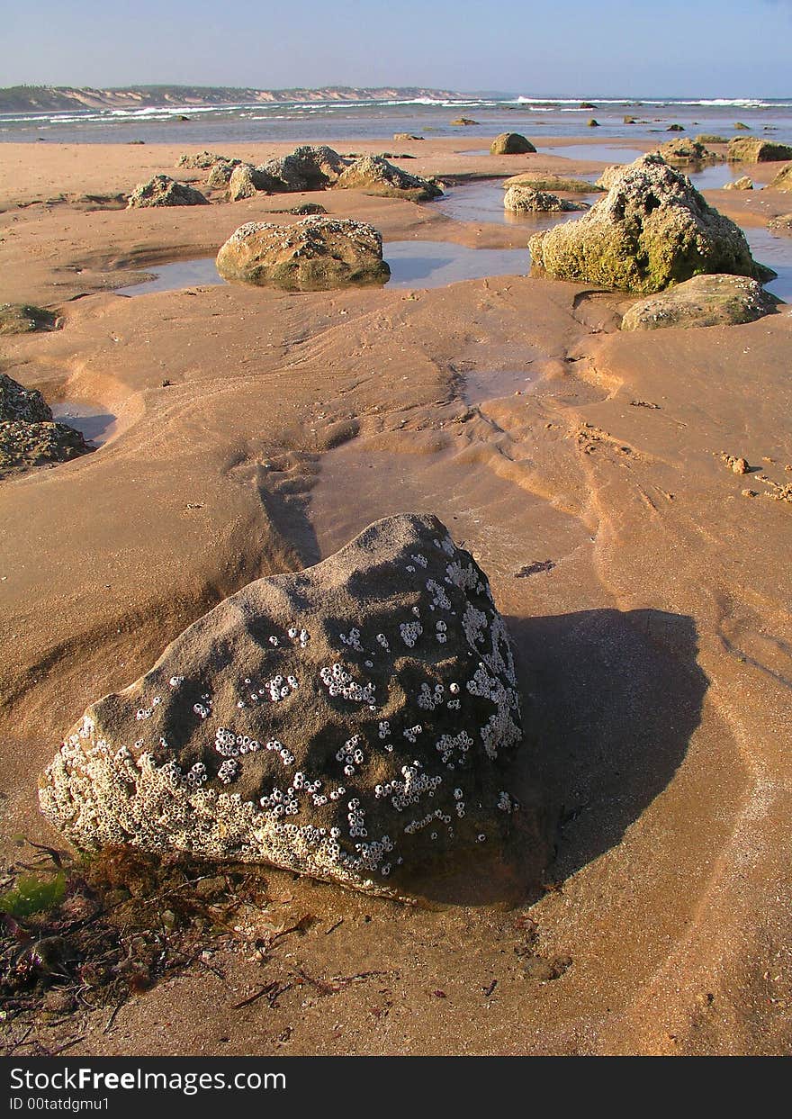 Stones on the beach, Africa