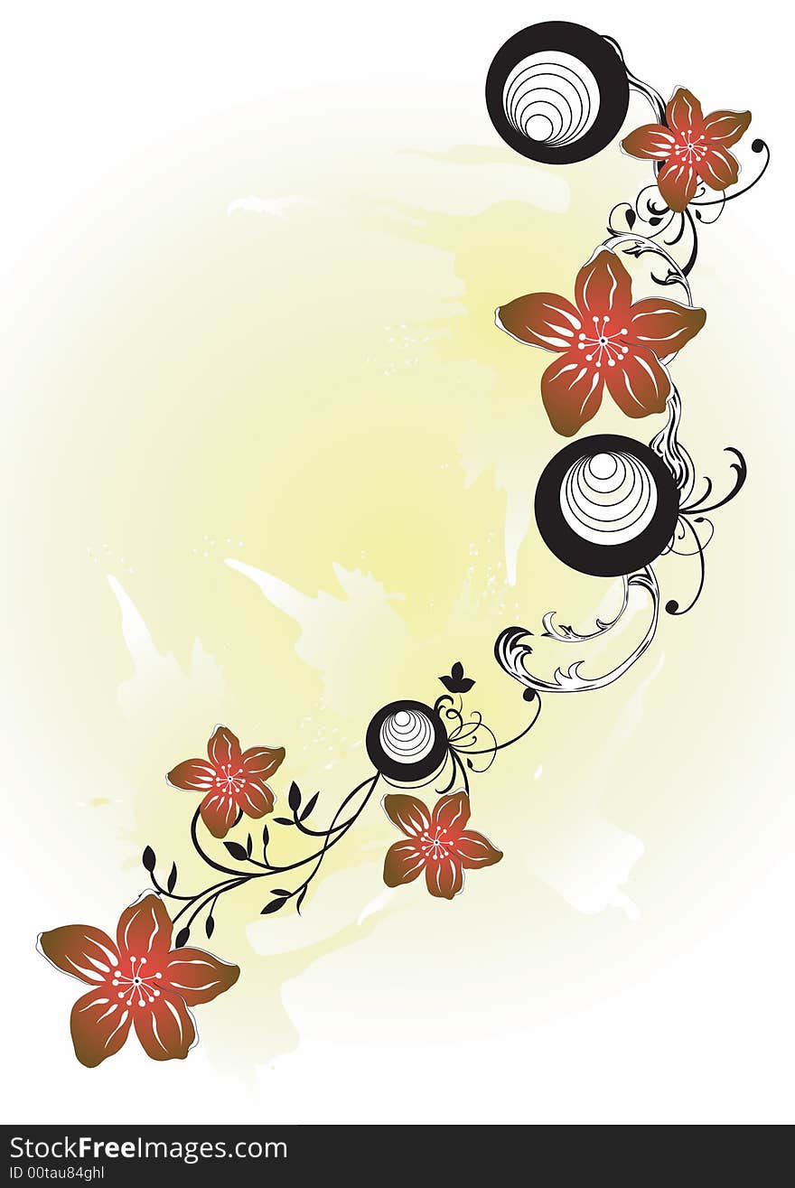 Illustration of a floral background