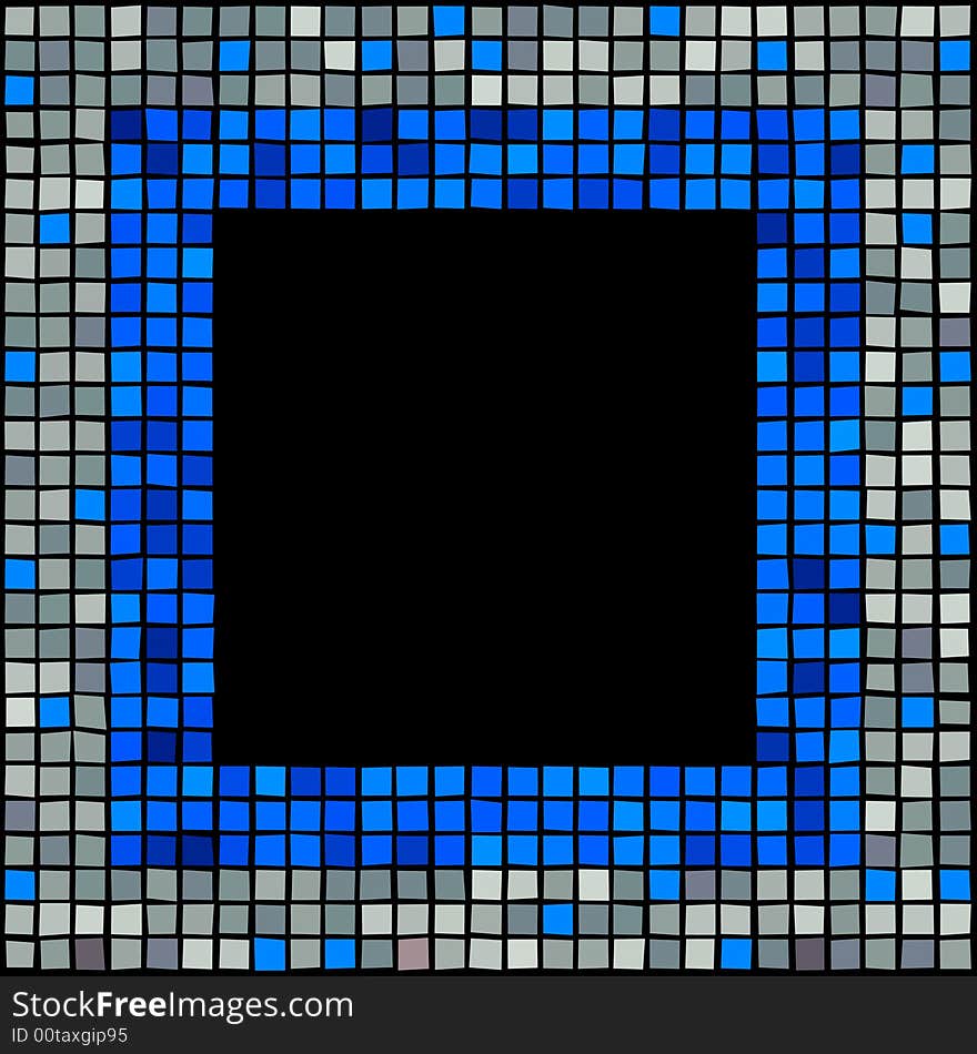 Blue and gray mosaic element. Blue and gray mosaic element