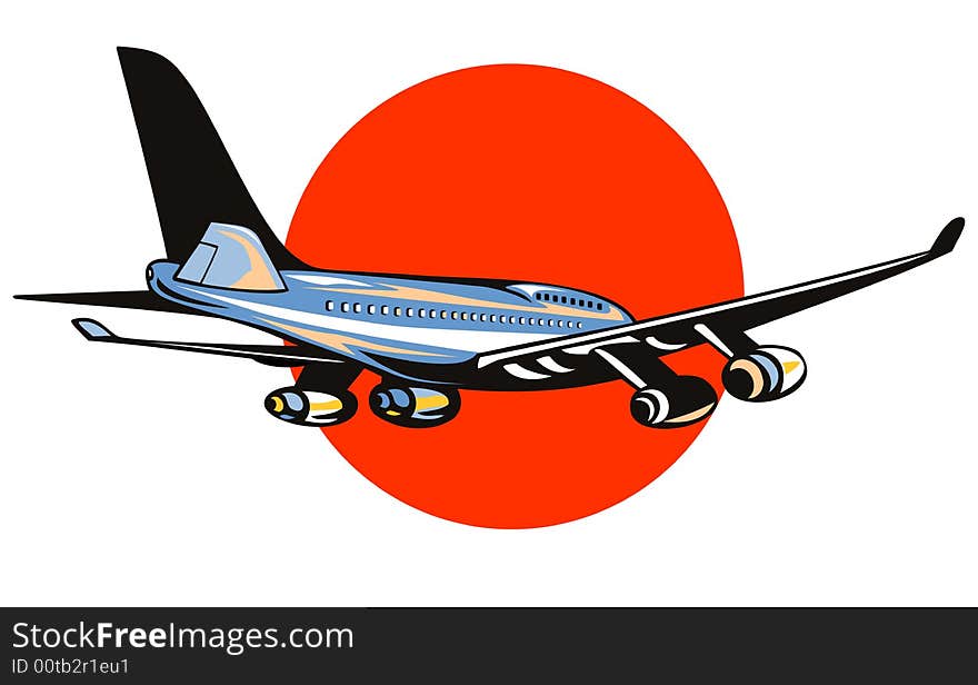 Illustration on air travel and transport industry. Illustration on air travel and transport industry