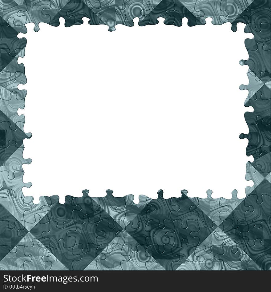 Teal chess background paintings puzzled framed squares and rhombus / Many layers / White background. Teal chess background paintings puzzled framed squares and rhombus / Many layers / White background