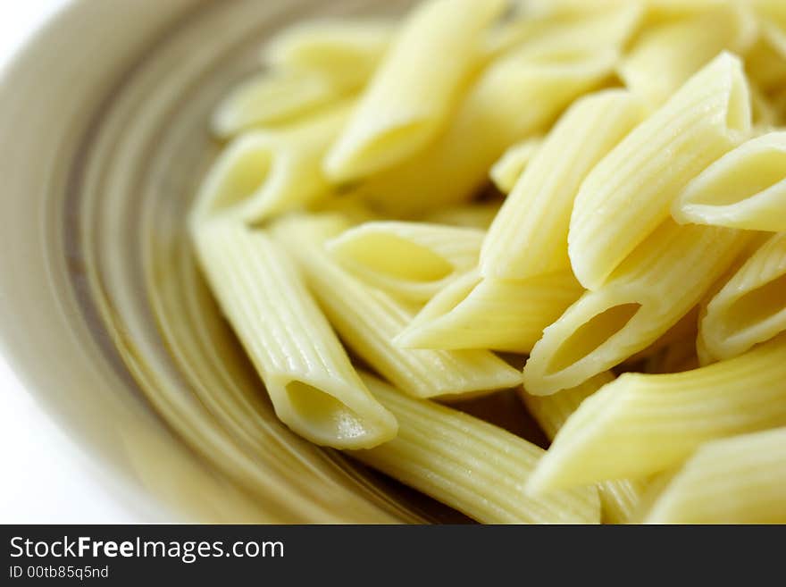 Cooked plain pasta macro