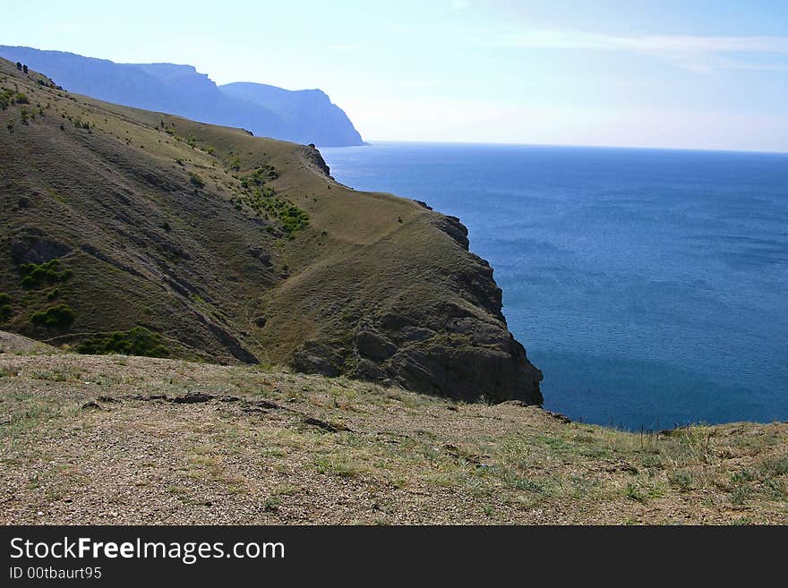 Sunny Sea view in Crimea. Sunny Sea view in Crimea