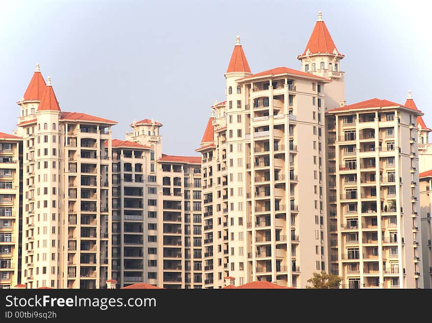 Apartment block with spires