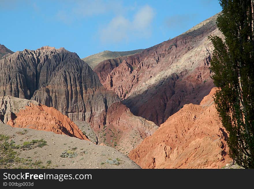 Colourful mountain scenery in Jujuy, northwestern region of Argentina. Colourful mountain scenery in Jujuy, northwestern region of Argentina