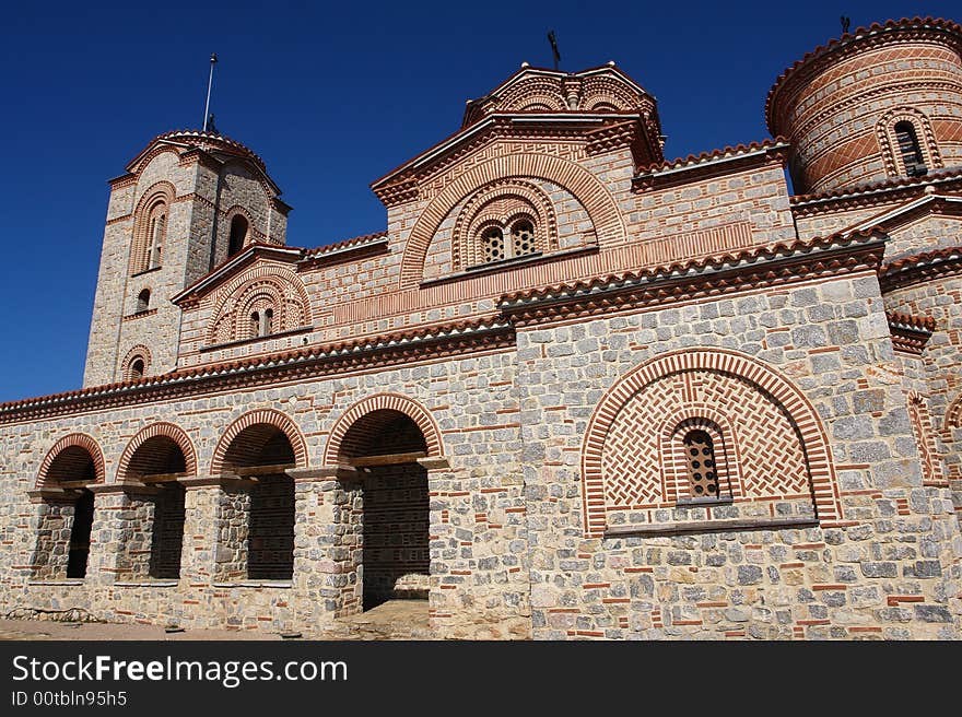 Ancient orthodox church in Ohrid, Macedonia. Ancient orthodox church in Ohrid, Macedonia