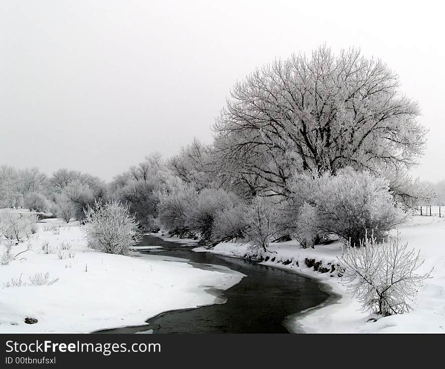 Big Thompson River in Winter. Big Thompson River in Winter