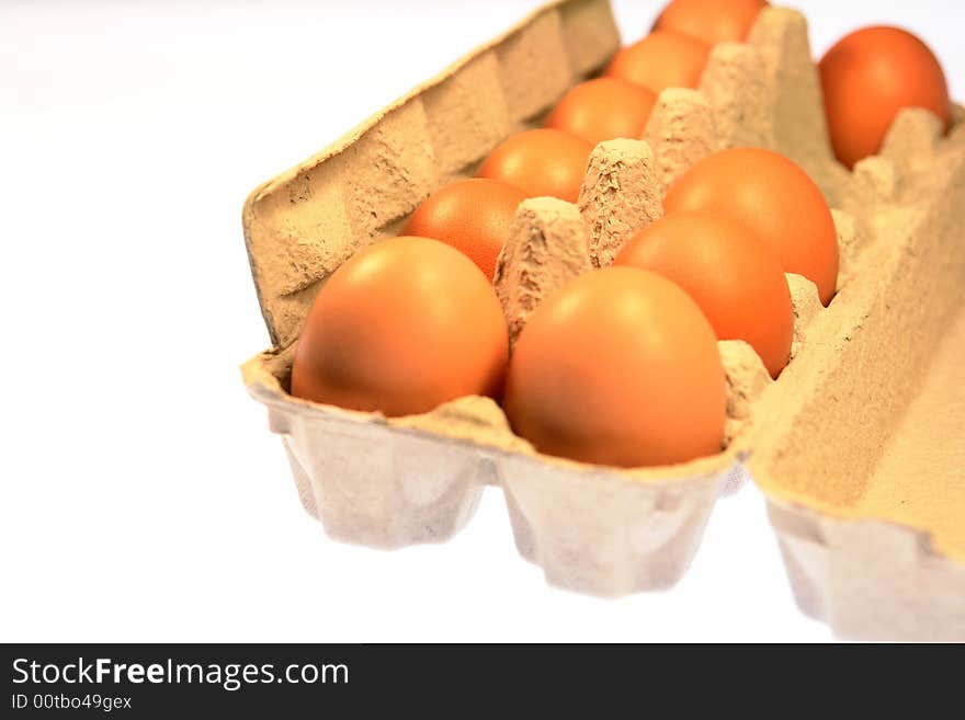 Carton of organic farm fresh eggs. Carton of organic farm fresh eggs