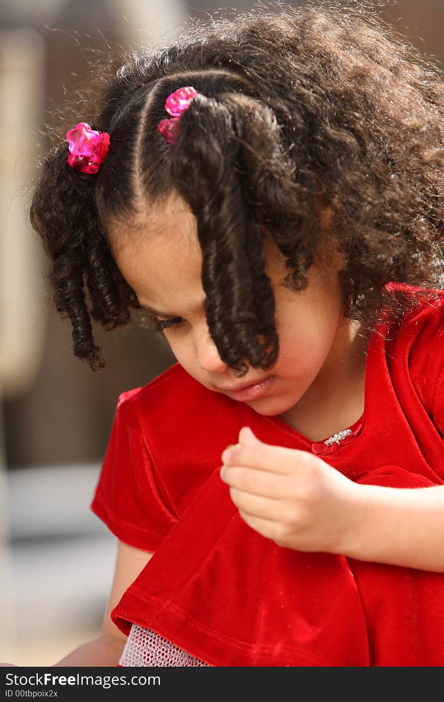 Young beautiful multiracial girl with afro hairstyle. Young beautiful multiracial girl with afro hairstyle