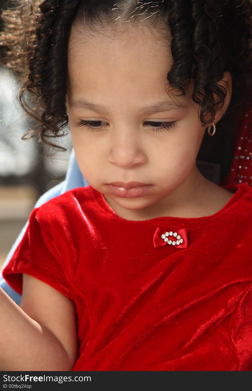 Young beautiful multiracial girl with afro hairstyle. Young beautiful multiracial girl with afro hairstyle