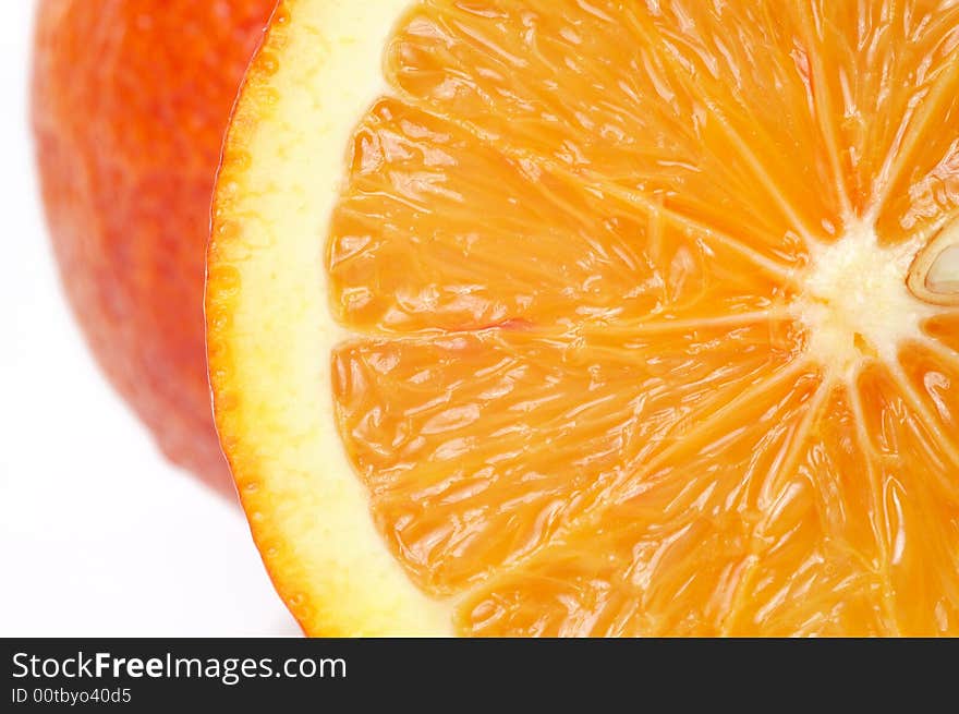 Pperfectly fresh orange, close-up