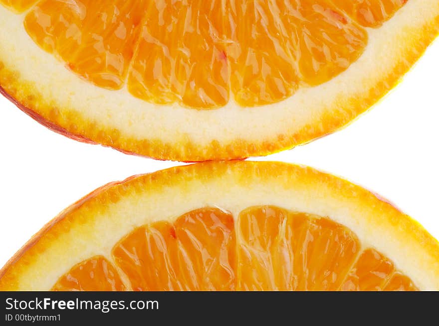 Two Pperfectly fresh orange