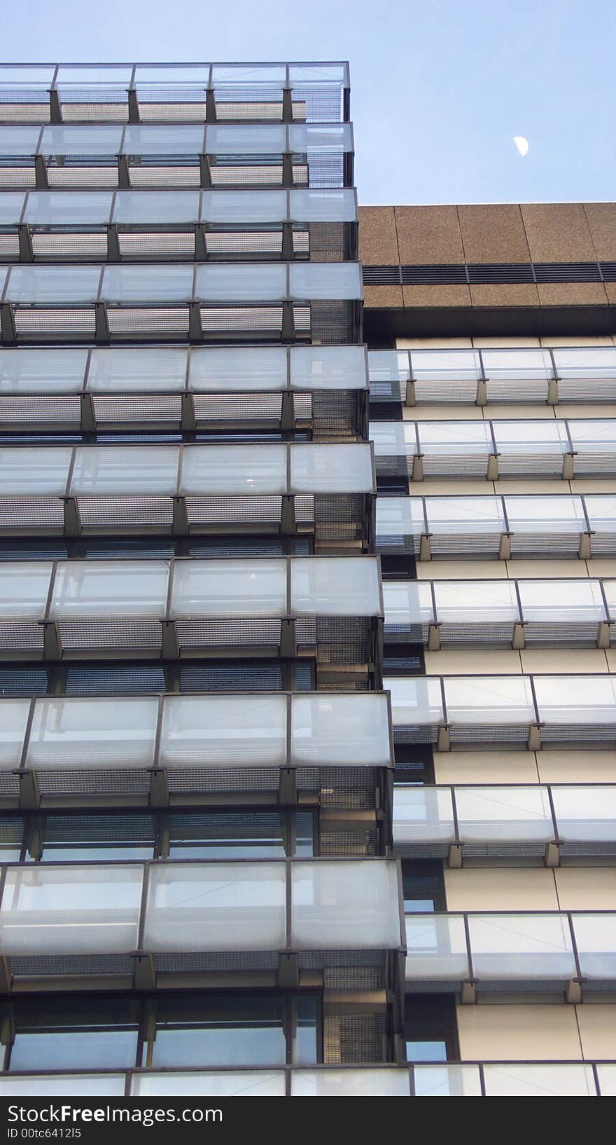 Facade of a building of the seventies