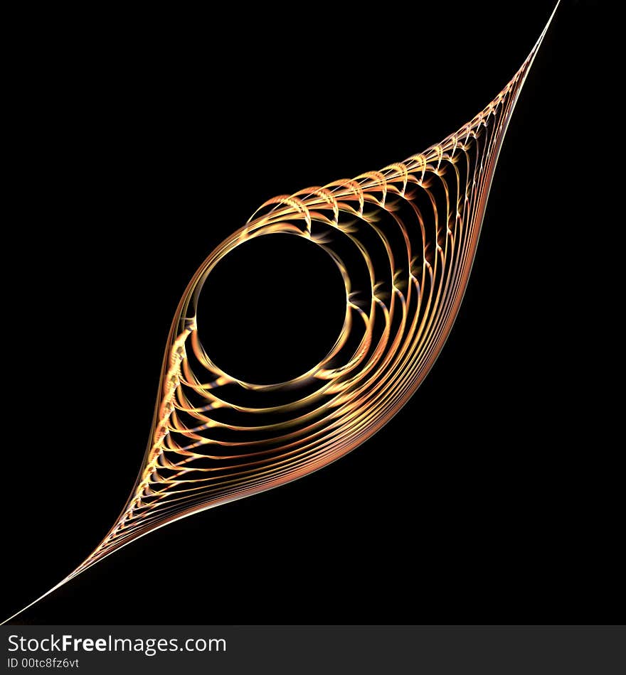 Abstract fractal image resembling the lamp of Aladdin