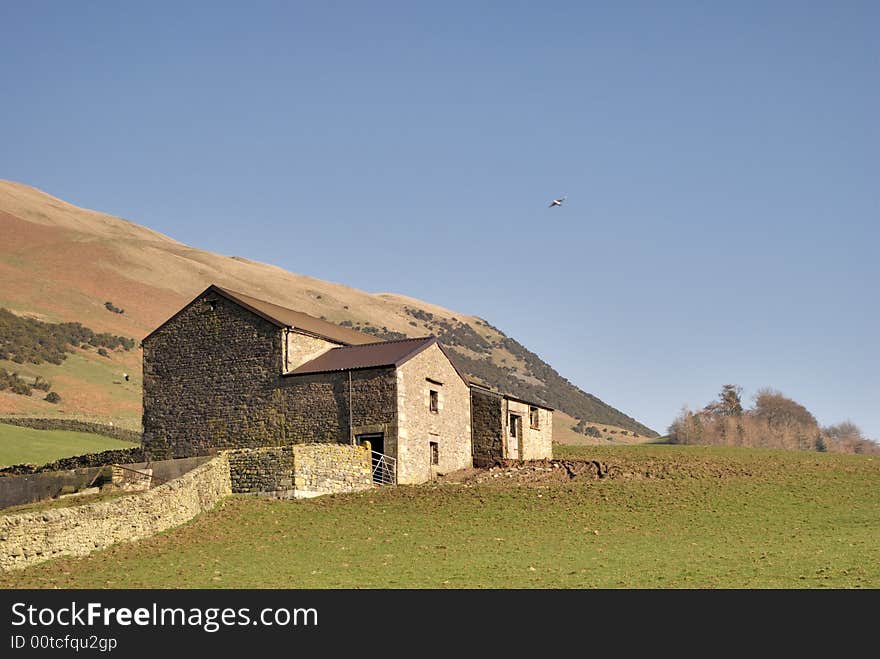 Dry Stone Wall And Barn