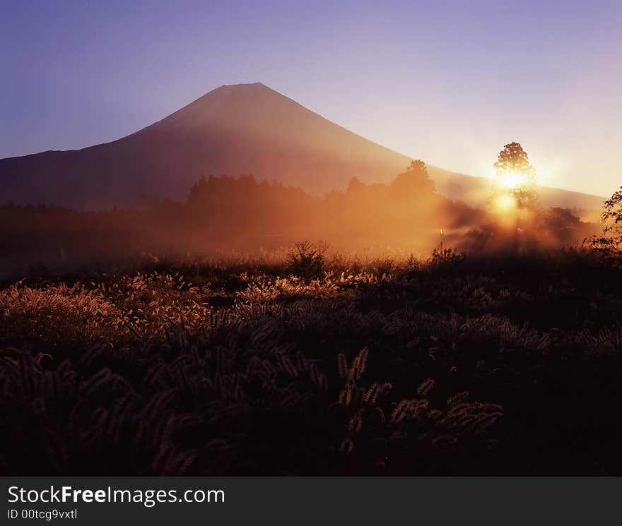 The Asagari highland morning scene. The Asagari highland morning scene