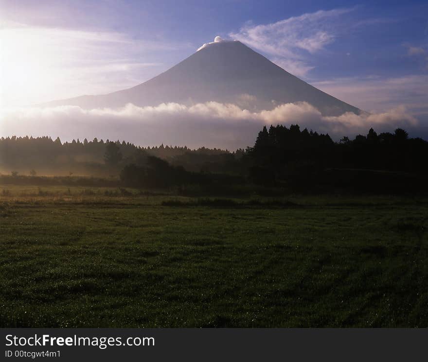 The Asagari highland morning scene. The Asagari highland morning scene