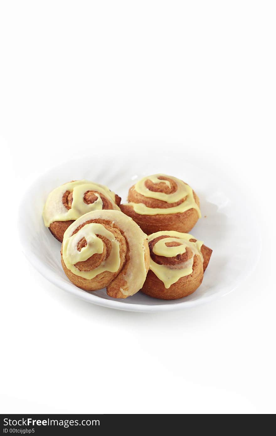 Cinnamon Rolls On A Plate