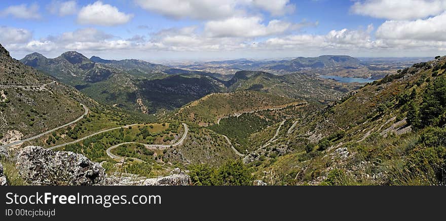 Hill chain in Andalusia, Spain, panorama