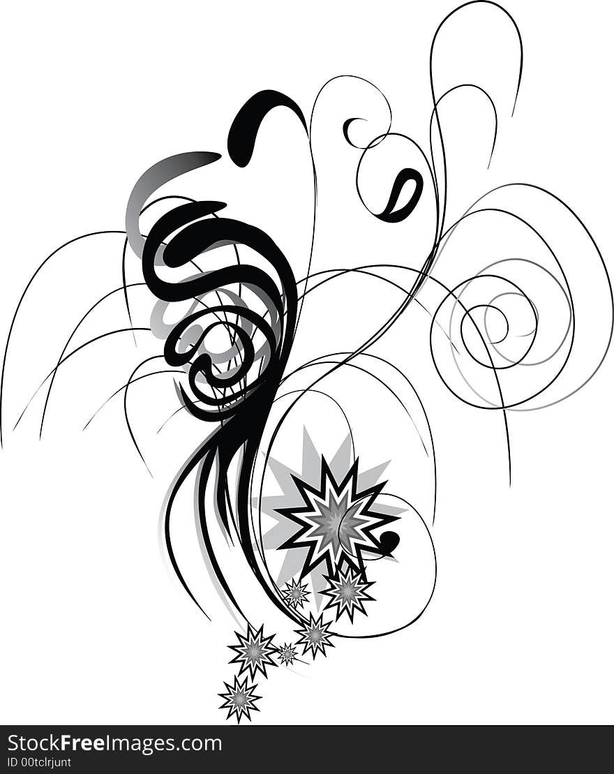 Black and white design ornament