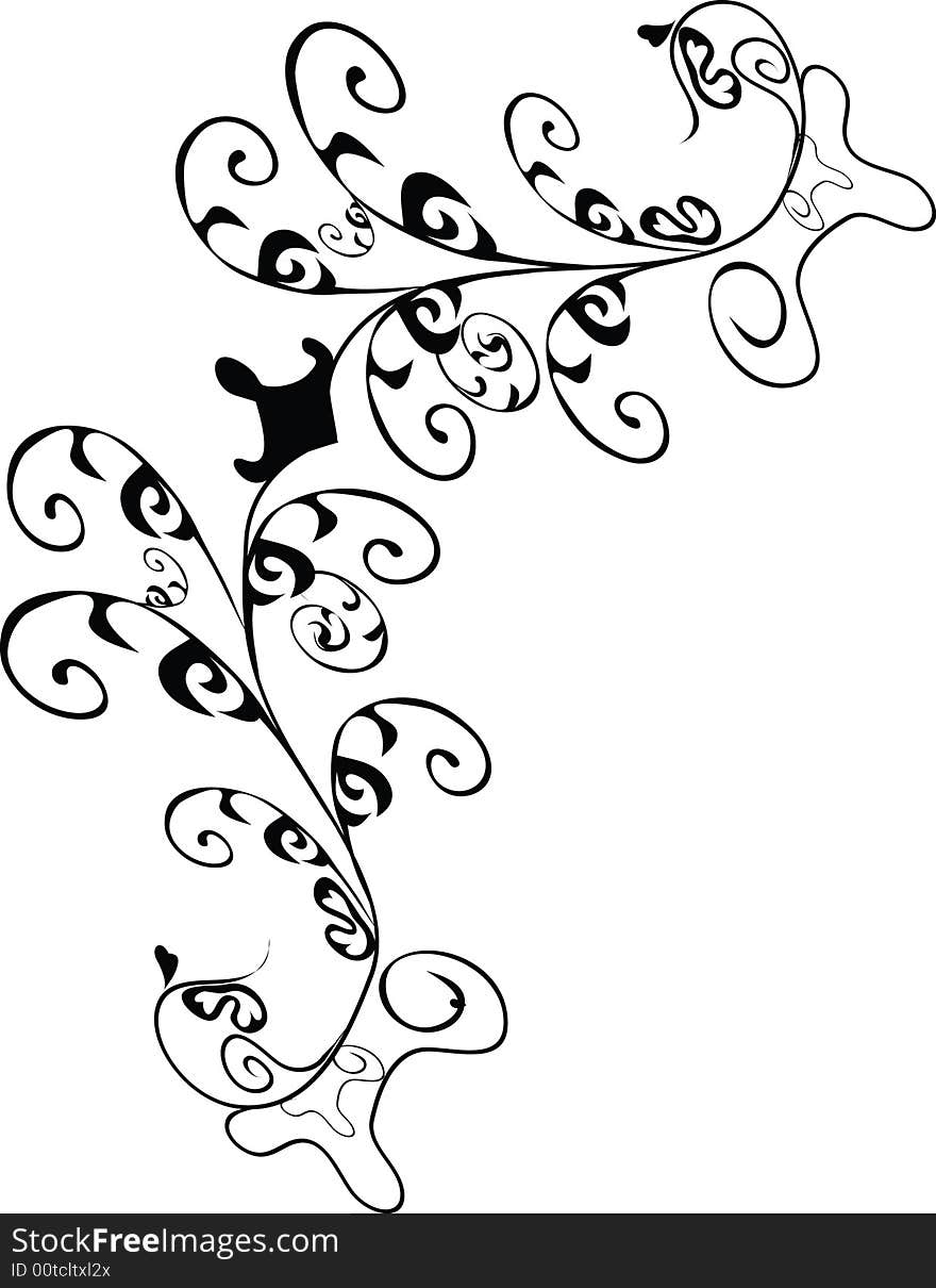 Black and white design ornament