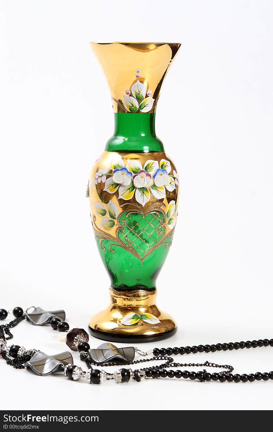 Vase and beads