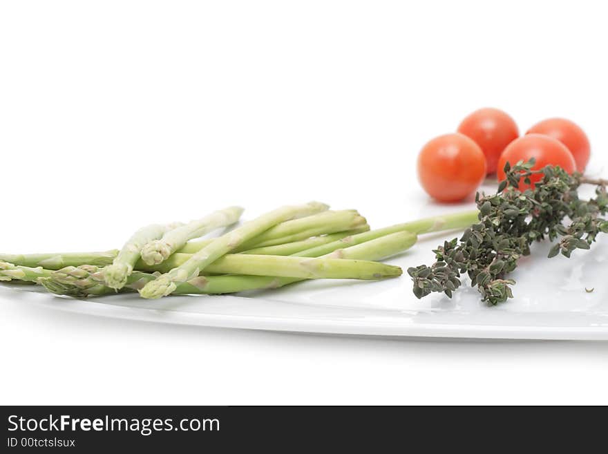 Vegetables on a plate, beautiful still-life on a plate. Vegetables on a plate, beautiful still-life on a plate.