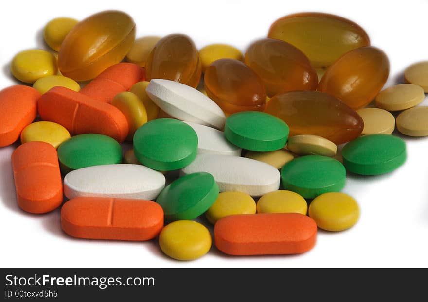 Varicoloured Tablets For Treatment