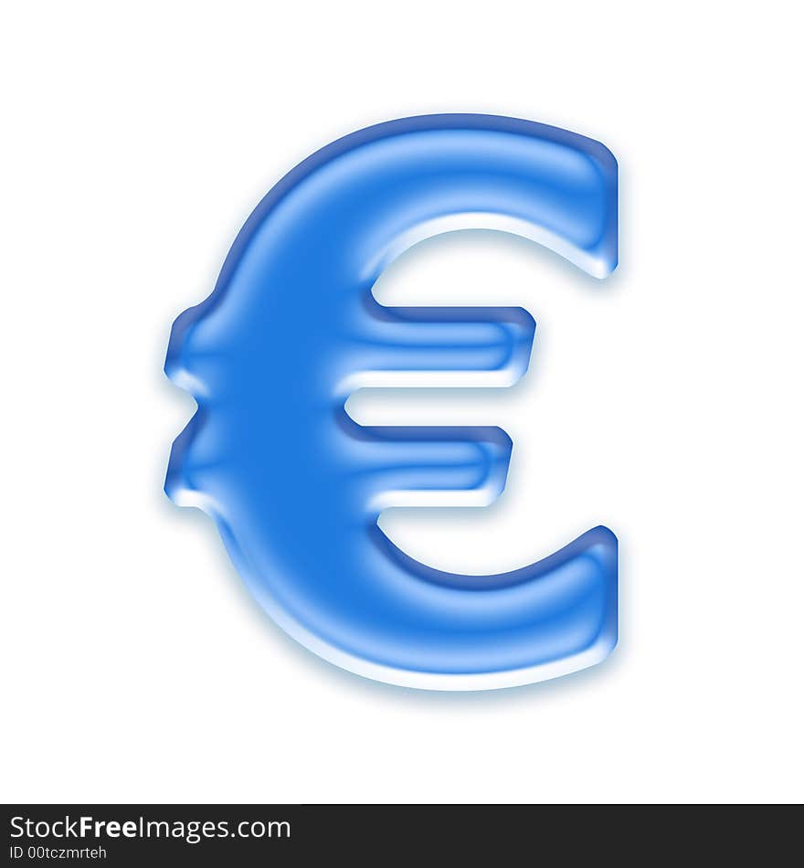 Aqua euro sign