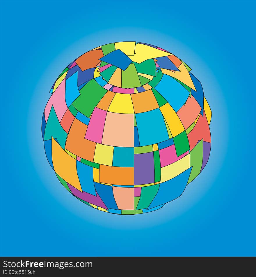 Vector colored sphere