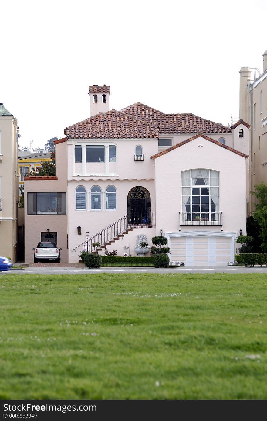 Water front houses in the city of San Francisco. Water front houses in the city of San Francisco