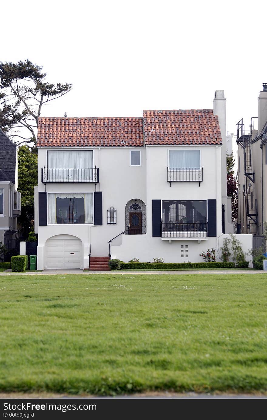 Water front houses in the city of San Francisco. Water front houses in the city of San Francisco