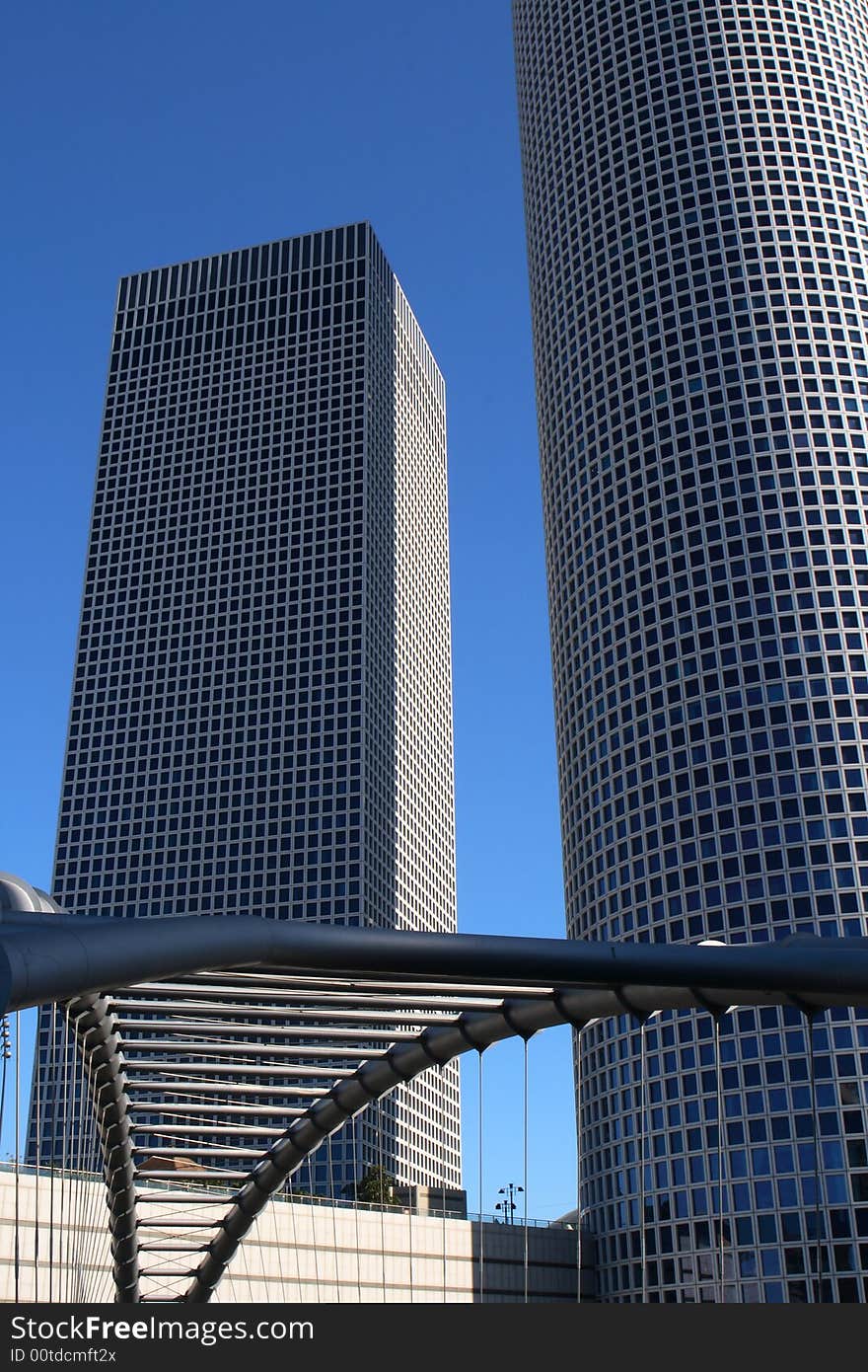 Skyscrapers in the center of Tel Aviv