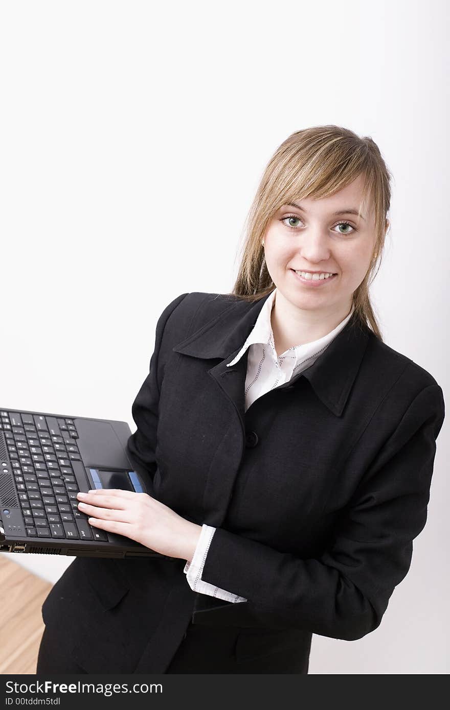 Woman with computer